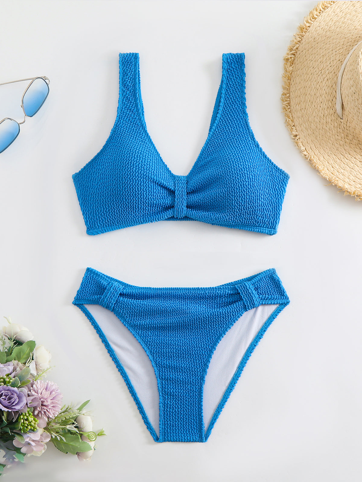 Solid color vacation bikini