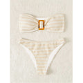 Striped women's split bikini