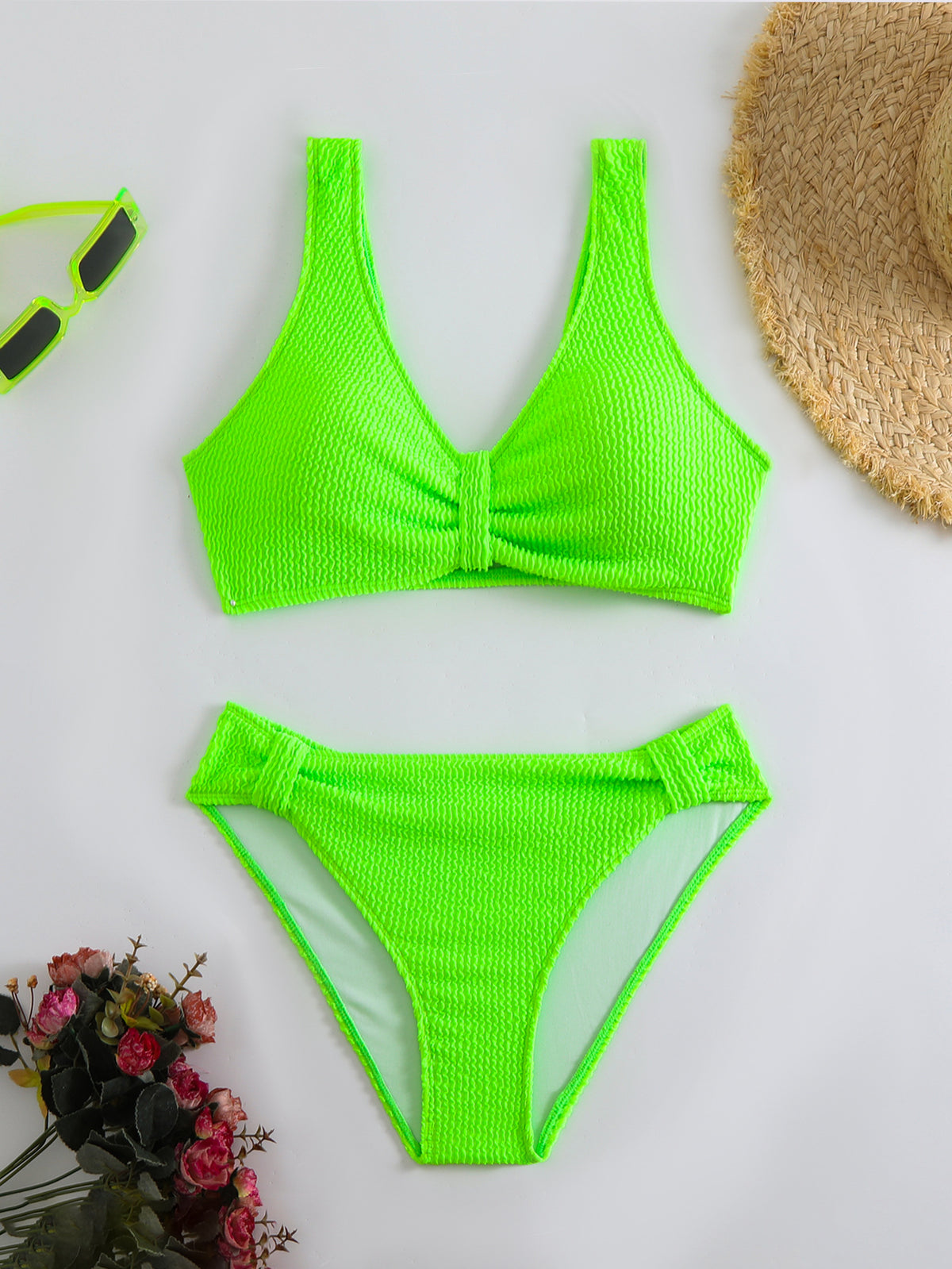 Solid color vacation bikini