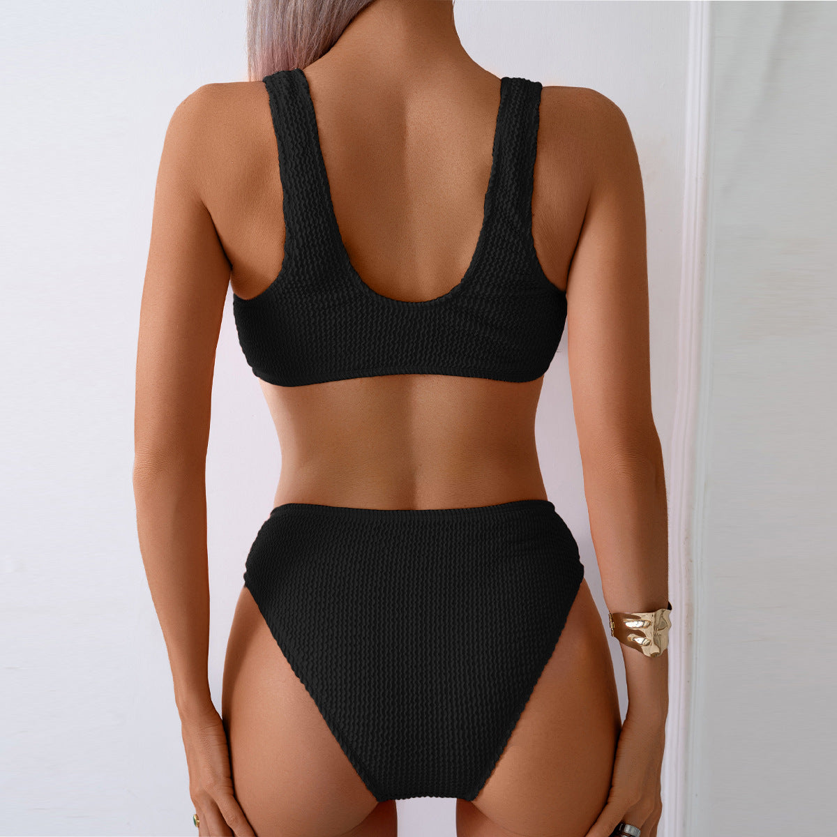 Solid color vacation bikini