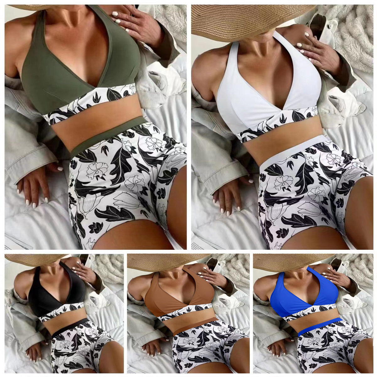 High waisted bikini swimsuit for women, bikini